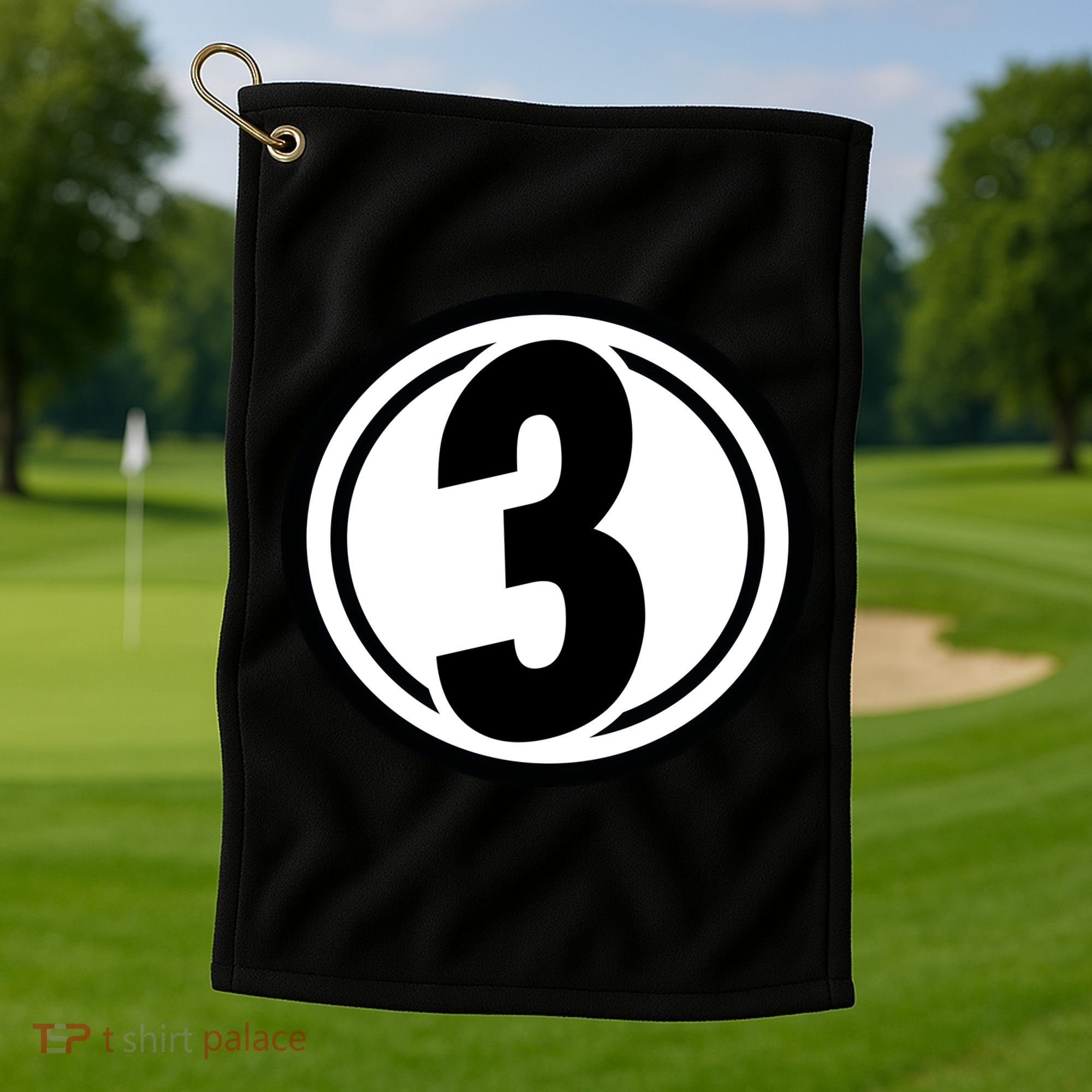 Racing Number 3 Golf Towel