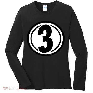 Racing Number 3 Women's Long Sleeve Shirt