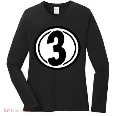 Racing Number 3 Women's Long Sleeve Shirt