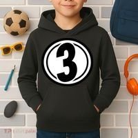 Racing Number 3 Kids Hoodie thumb 2
