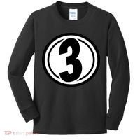 Racing Number 3 Kids Long Sleeve Shirt thumb 0