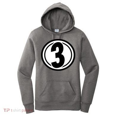 Racing Number 3 Women's Hoodie
