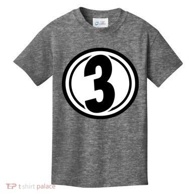 Racing Number 3 Kids T-Shirt