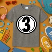 Racing Number 3 Kids T-Shirt thumb 3