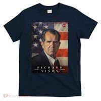 Richard Nixon 37th President Of The United States Portrait T-Shirt thumb 0