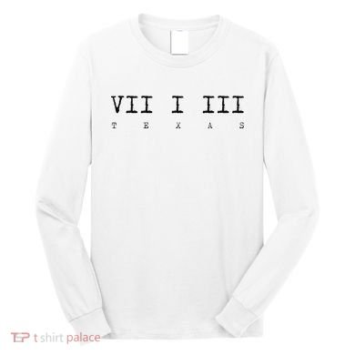 Roman Numeral Area Code 713 Texas Gift Long Sleeve Shirt