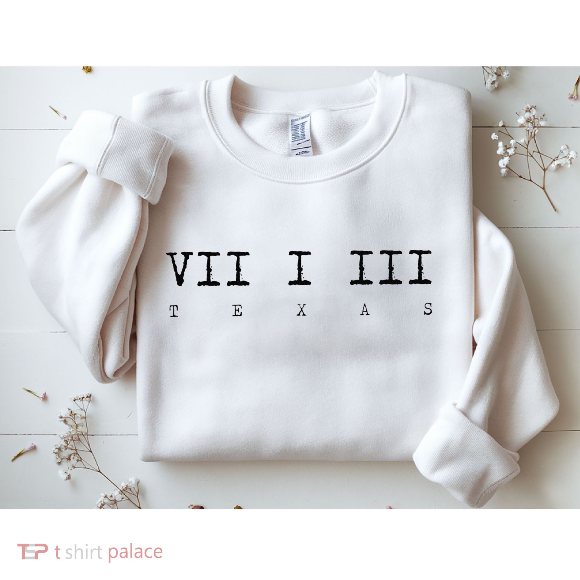 Roman Numeral Area Code 713 Texas Gift Sweatshirt