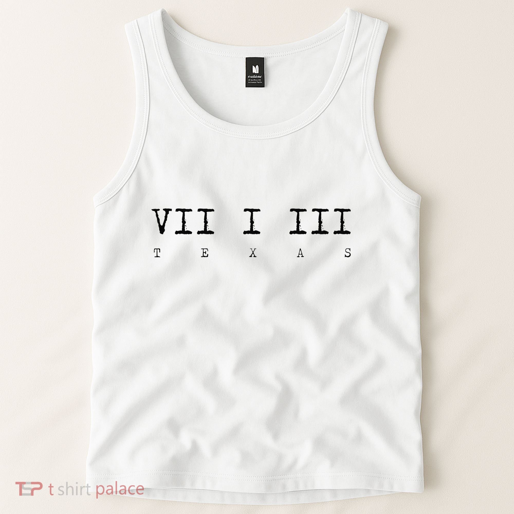 Roman Numeral Area Code 713 Texas Gift Tank Top