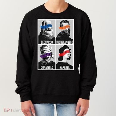 Renaissance Ninja Artists Poster Style Pop Women's Sweatshirt