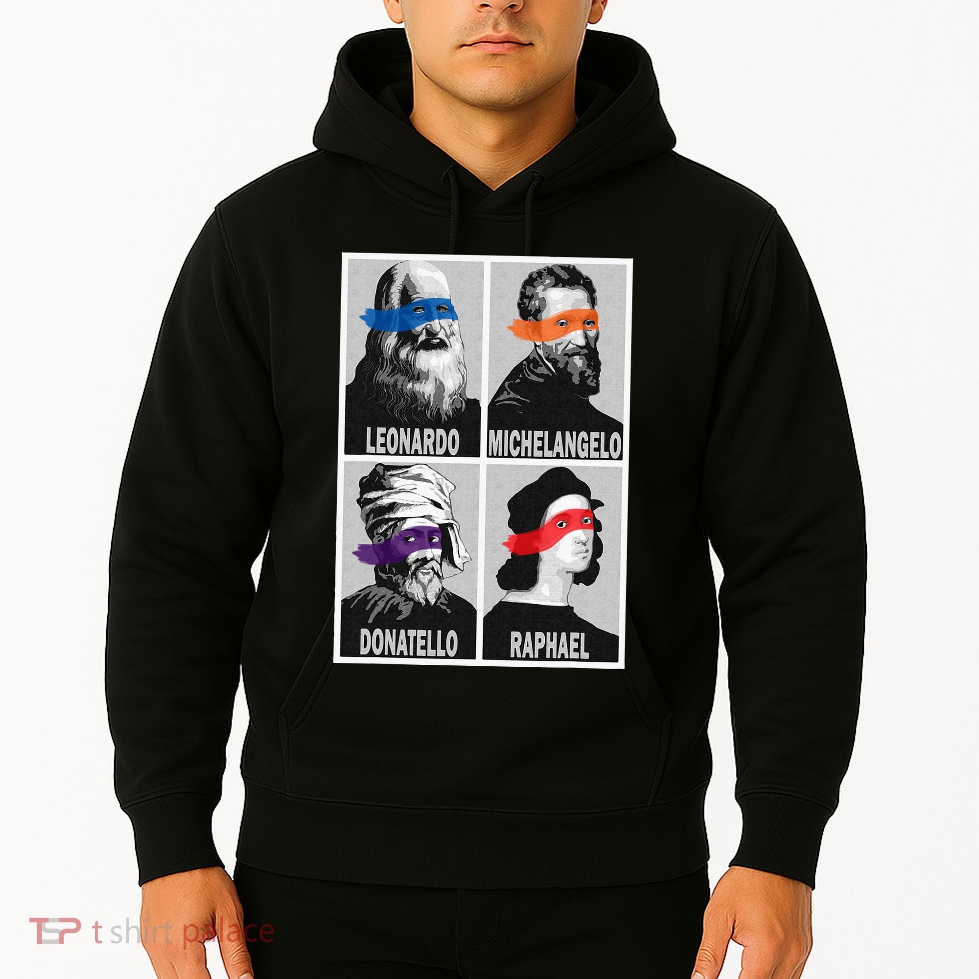 Renaissance Ninja Artists Poster Style Pop Hoodie