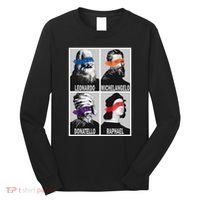 Renaissance Ninja Artists Poster Style Pop Long Sleeve Shirt thumb 0