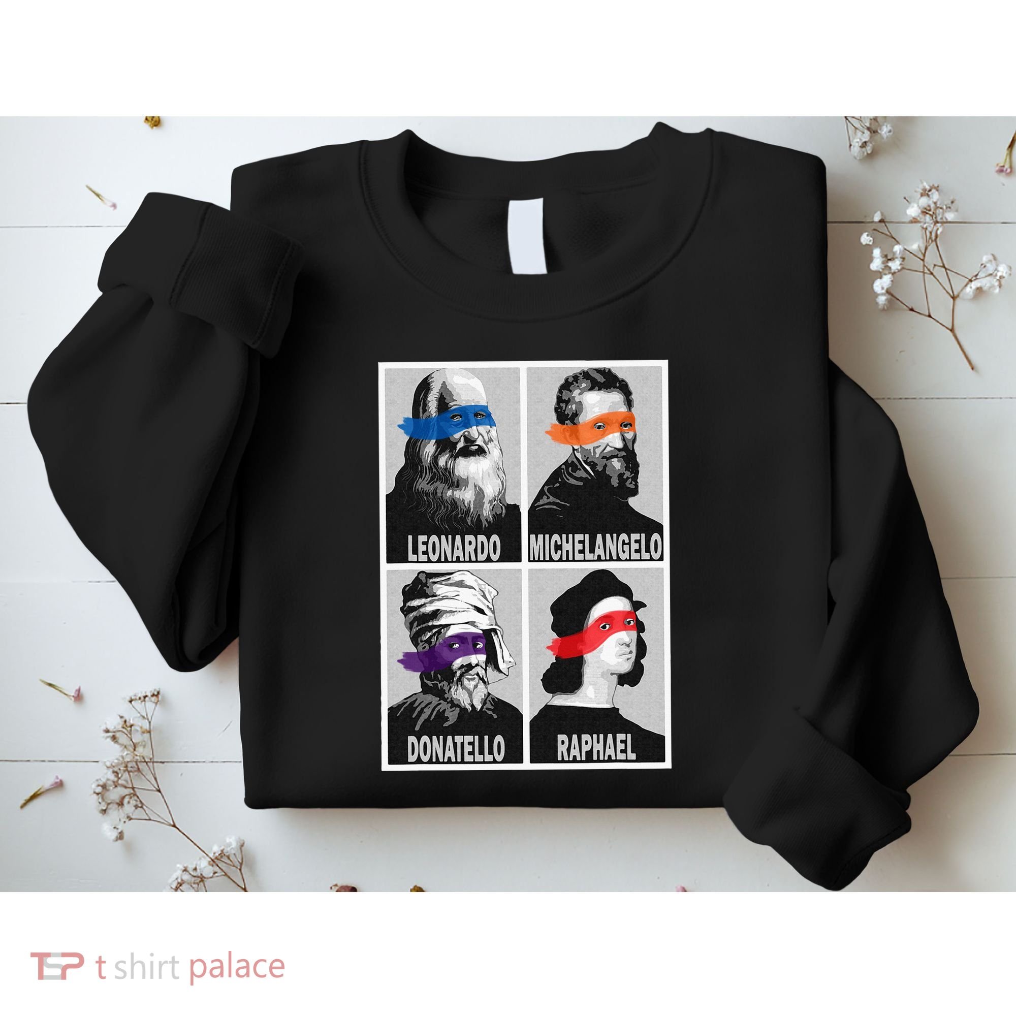 Renaissance Ninja Artists Poster Style Pop Sweatshirt