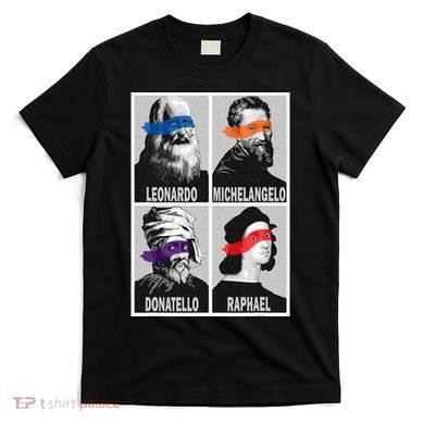 Renaissance Ninja Artists Poster Style Pop T-Shirt