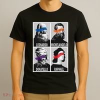 Renaissance Ninja Artists Poster Style Pop T-Shirt thumb 3