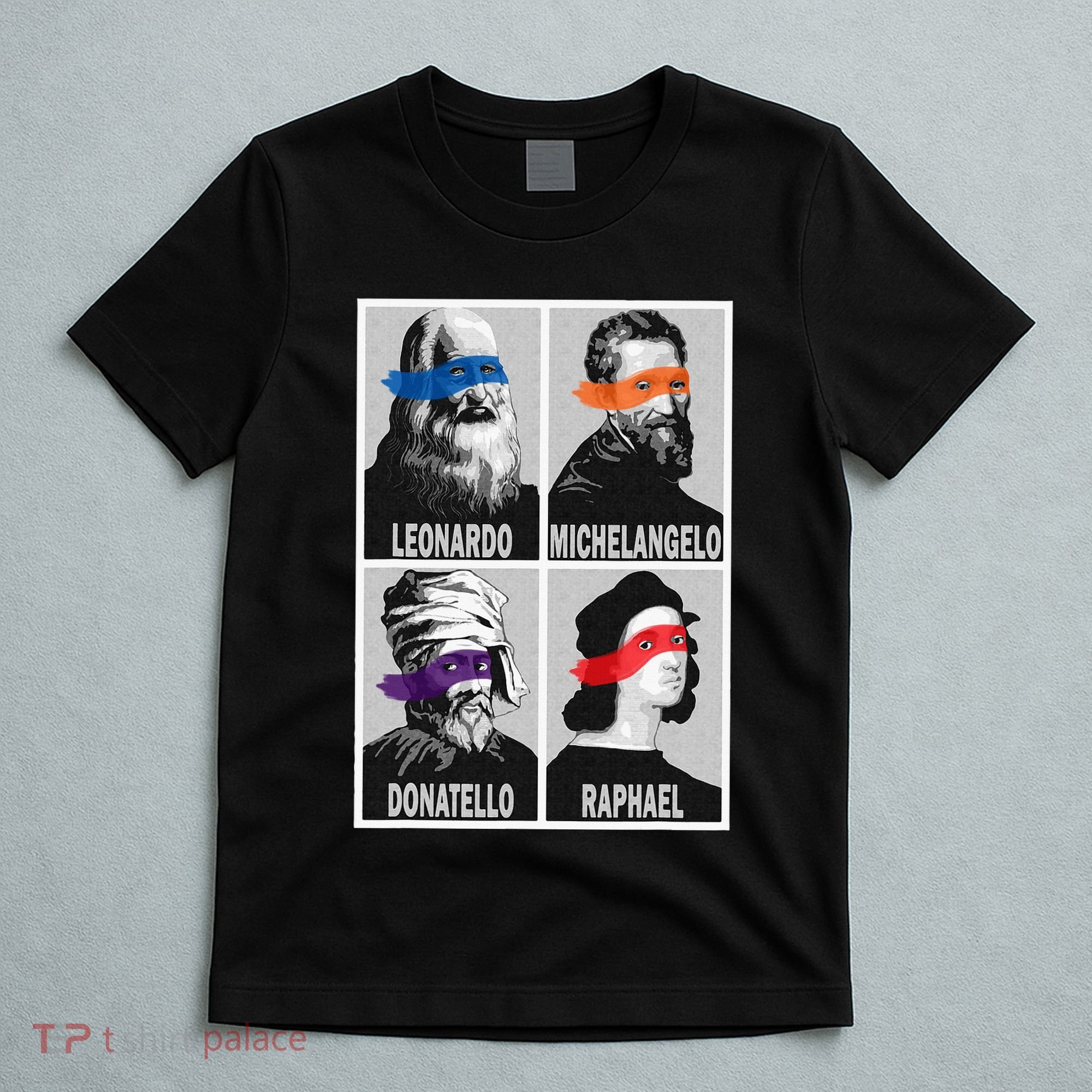 Renaissance Ninja Artists Poster Style Pop T-Shirt