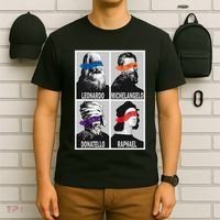 Renaissance Ninja Artists Poster Style Pop T-Shirt thumb 6
