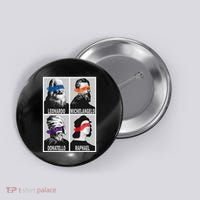 Renaissance Ninja Artists Poster Style Pop Button thumb 0