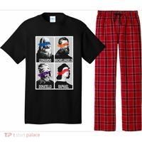 Renaissance Ninja Artists Poster Style Pop Pajama Set thumb 0