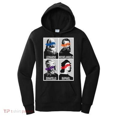 Renaissance Ninja Artists Poster Style Pop Women's Hoodie