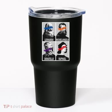 Renaissance Ninja Artists Poster Style Pop Tumbler