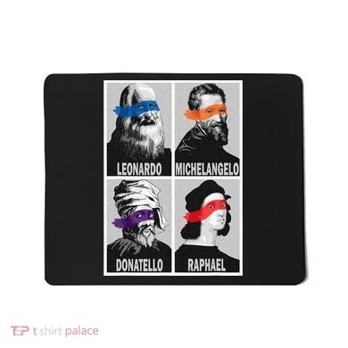 Renaissance Ninja Artists Poster Style Pop Mousepad