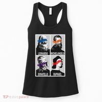 Renaissance Ninja Artists Poster Style Pop Women's Tank Top thumb 0