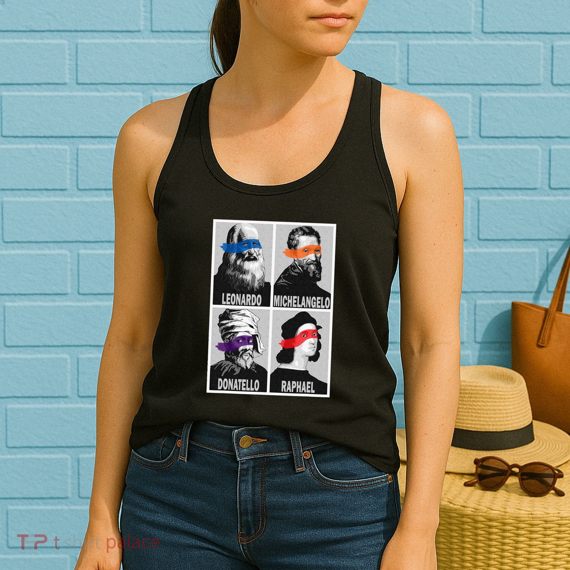 Renaissance Ninja Artists Poster Style Pop Women's Tank Top