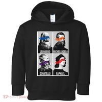 Renaissance Ninja Artists Poster Style Pop Toddler Hoodie thumb 0