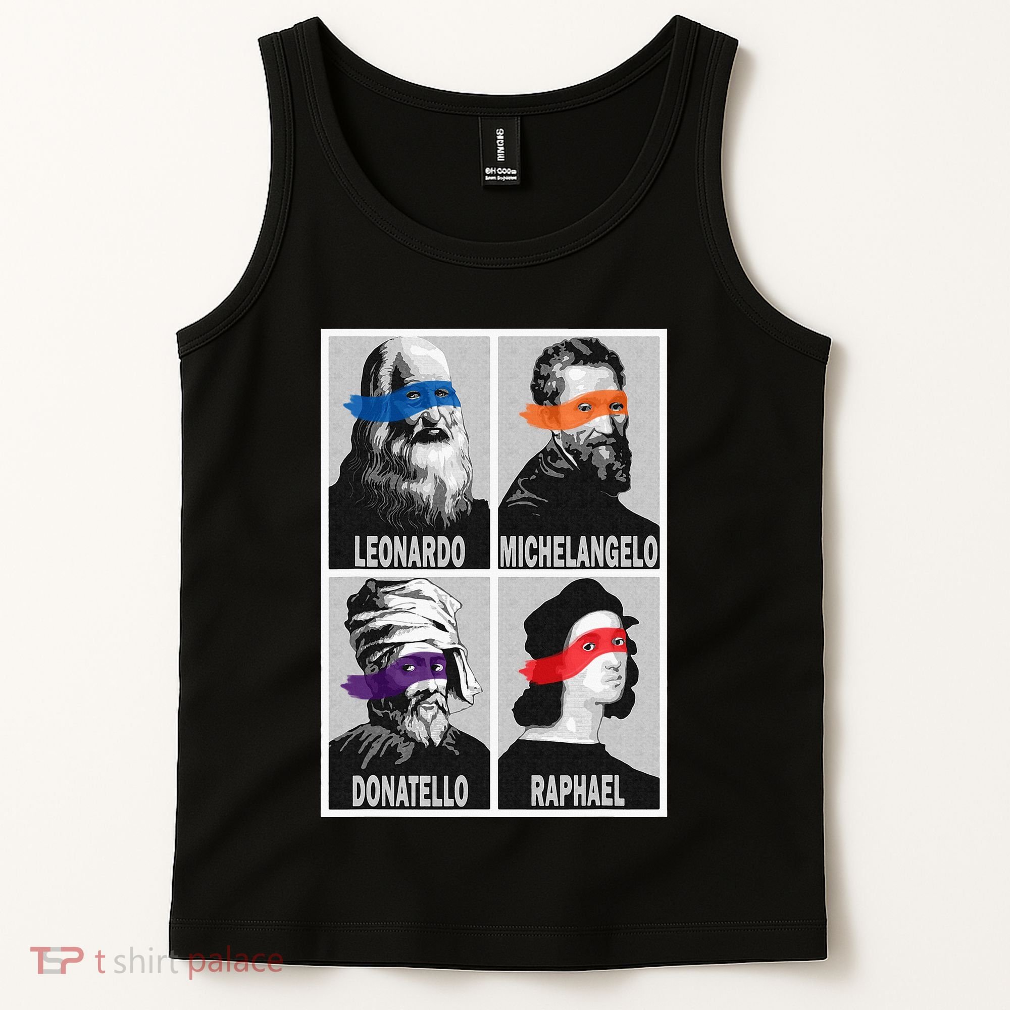 Renaissance Ninja Artists Poster Style Pop Tank Top