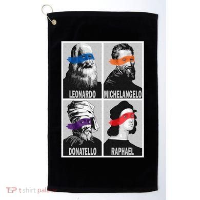 Renaissance Ninja Artists Poster Style Pop Golf Towel