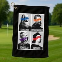 Renaissance Ninja Artists Poster Style Pop Golf Towel thumb 1