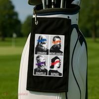 Renaissance Ninja Artists Poster Style Pop Golf Towel thumb 2