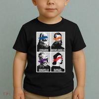 Renaissance Ninja Artists Poster Style Pop Toddler T-Shirt thumb 2