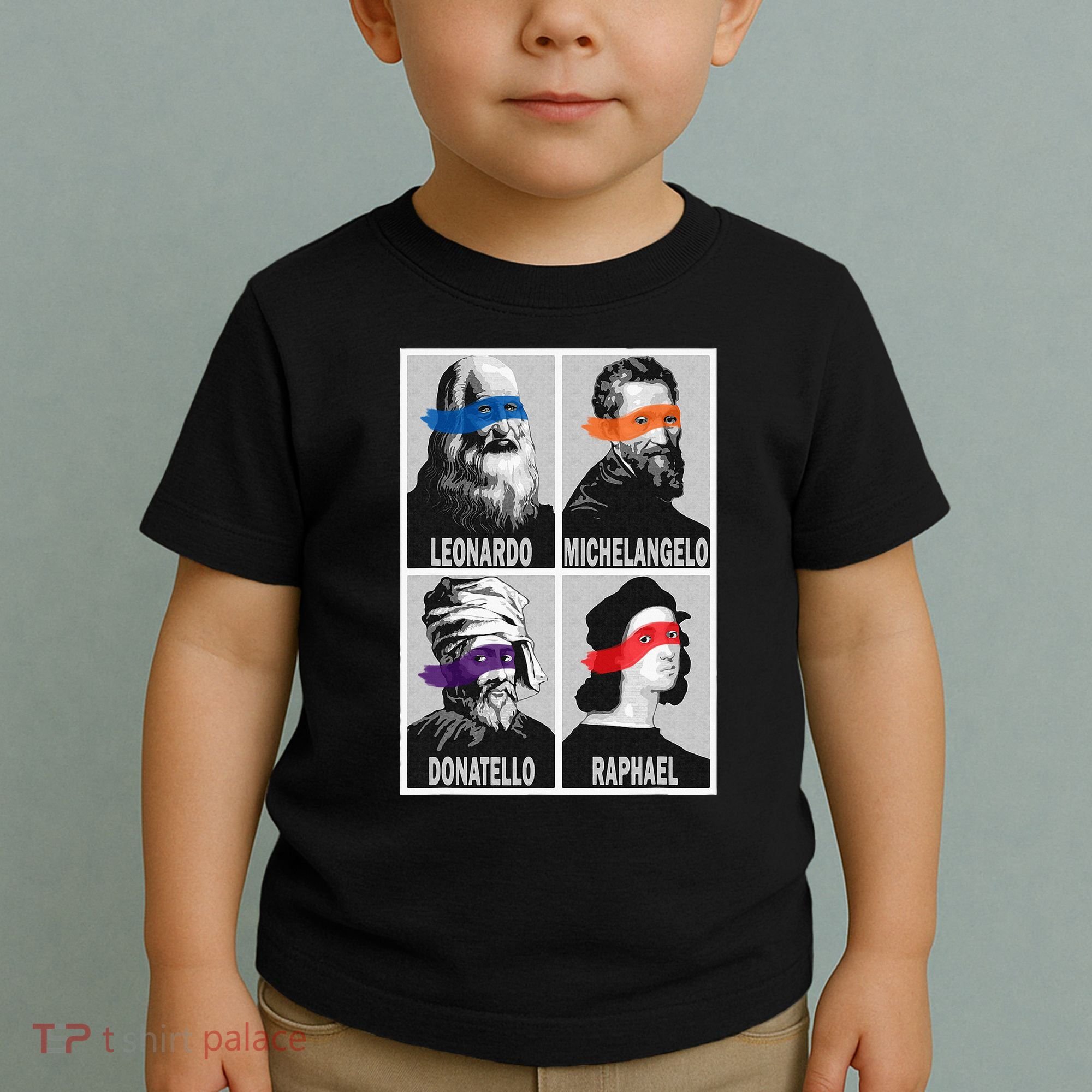Renaissance Ninja Artists Poster Style Pop Toddler T-Shirt