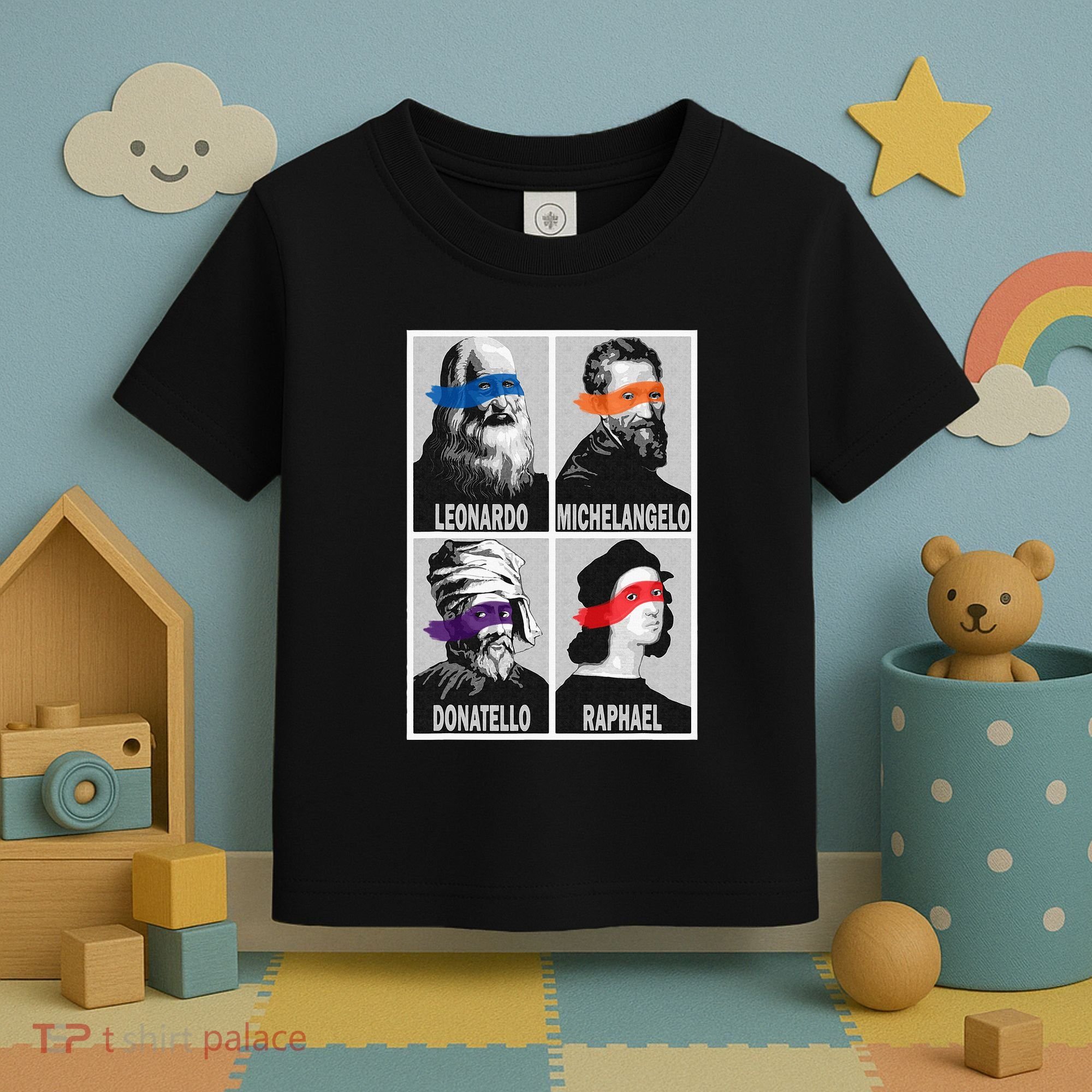 Renaissance Ninja Artists Poster Style Pop Toddler T-Shirt