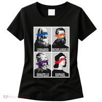 Renaissance Ninja Artists Poster Style Pop Women's T-Shirt thumb 0