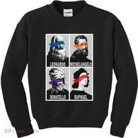 Renaissance Ninja Artists Poster Style Pop Kids Sweatshirt thumb 0