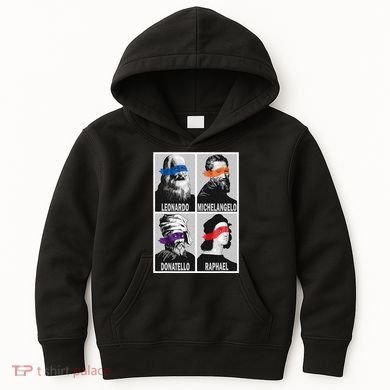 Renaissance Ninja Artists Poster Style Pop Kids Hoodie