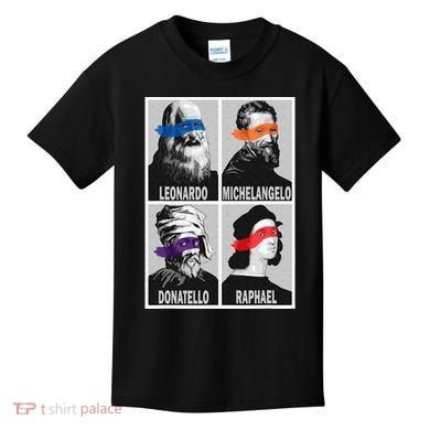Renaissance Ninja Artists Poster Style Pop Kids T-Shirt