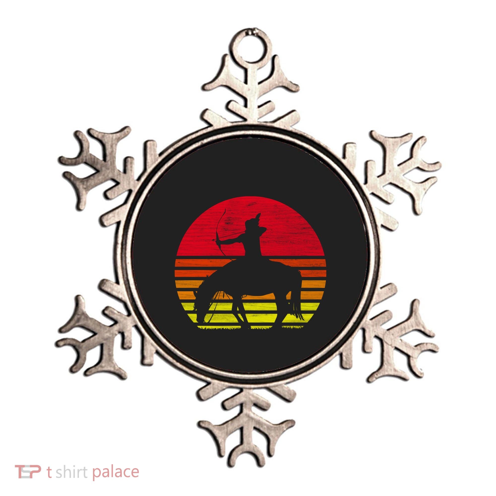 Retro Native American Horse Gift Ornament