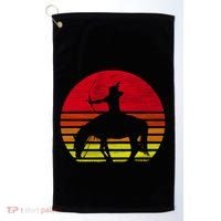 Retro Native American Horse Gift Golf Towel thumb 0