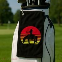 Retro Native American Horse Gift Golf Towel thumb 2