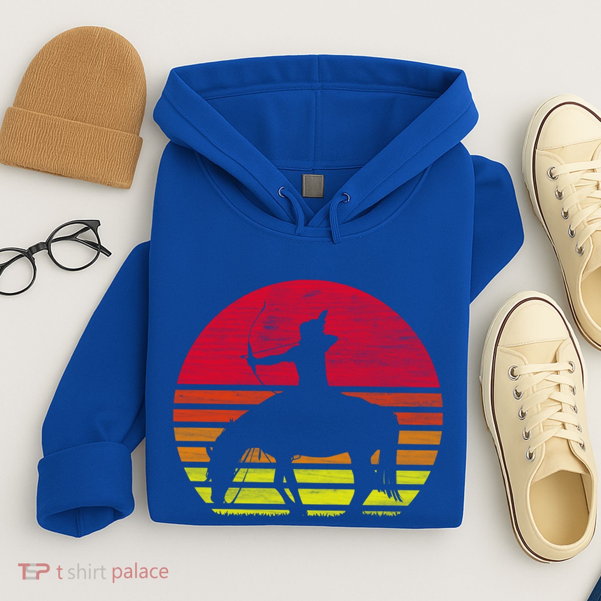 Retro Native American Horse Gift Hoodie