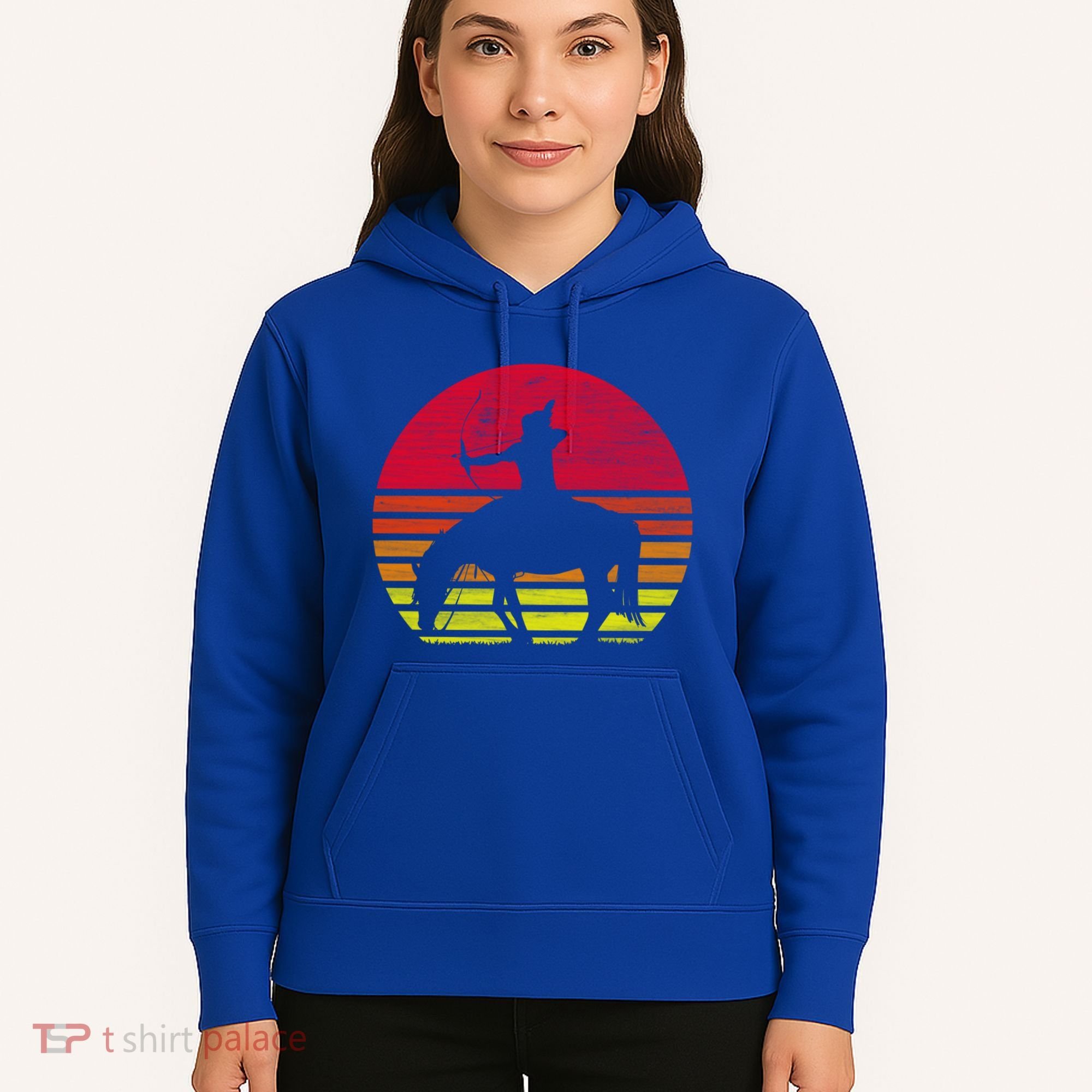 Retro Native American Horse Gift Hoodie