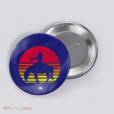 Retro Native American Horse Gift Button
