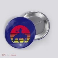 Retro Native American Horse Gift Button thumb 0
