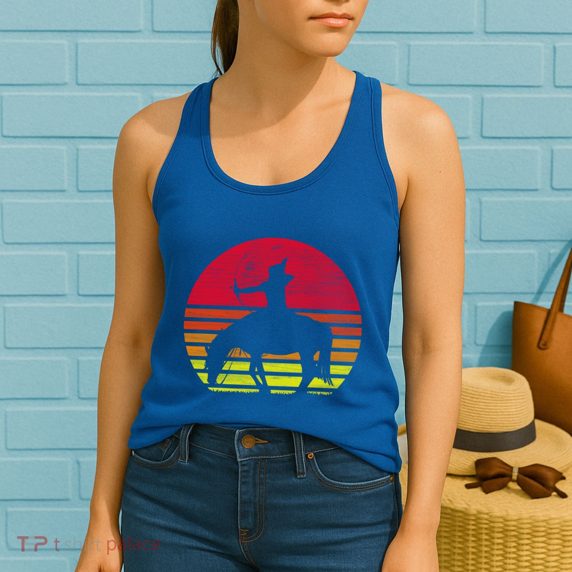 Retro Native American Horse Gift Women's Tank Top