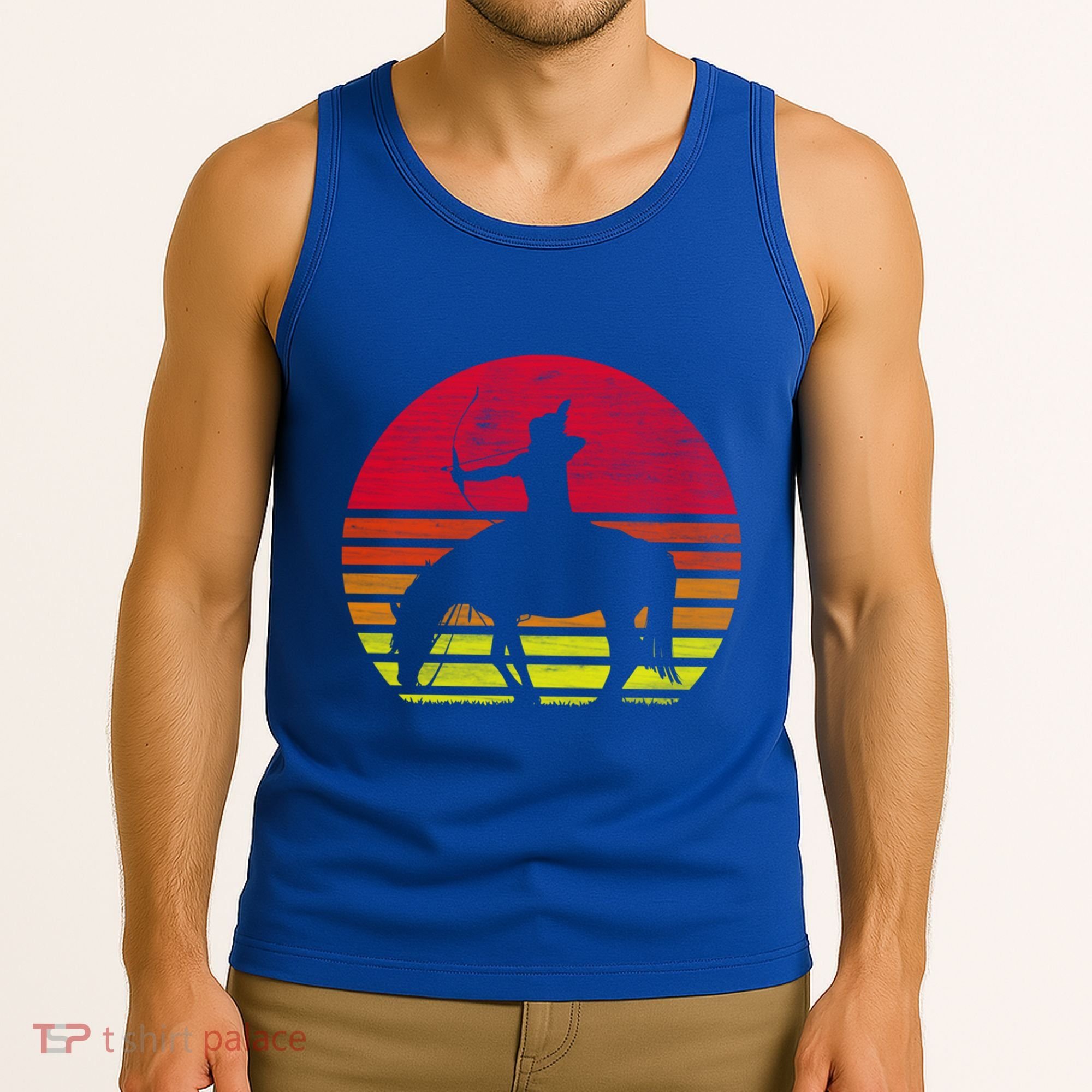Retro Native American Horse Gift Tank Top