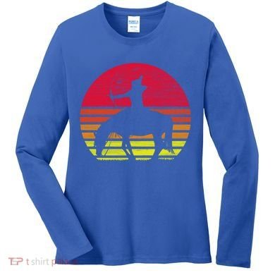 Retro Native American Horse Gift Women's Long Sleeve Shirt