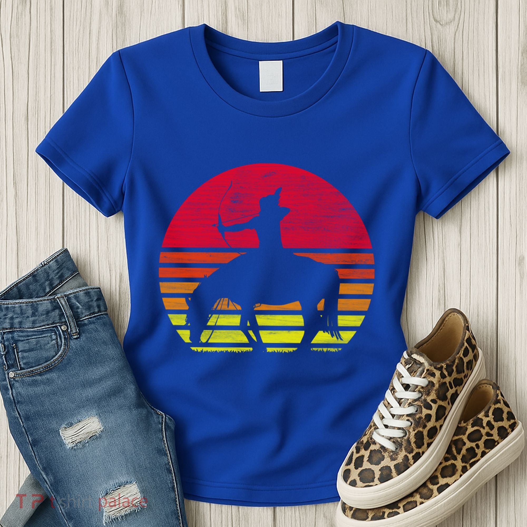 Retro Native American Horse Gift Women's T-Shirt
